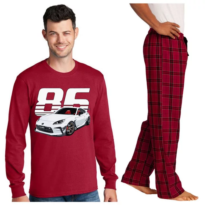 Gr86 White Car Long Sleeve Pajama Set