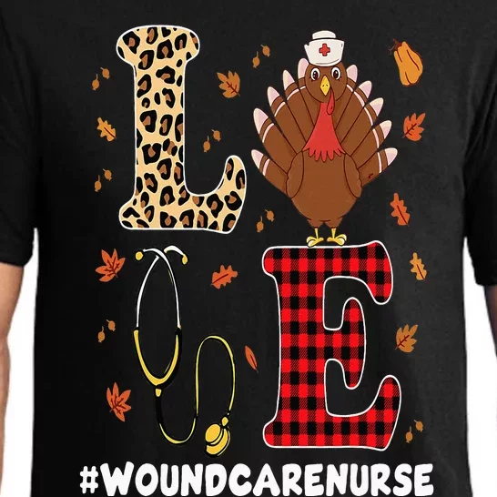 Great Wound Care Nurse Thanksgiving Design Registered Nurses Pajama Set