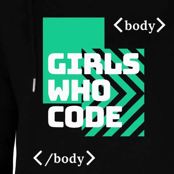 Girl Who Code Womens Funnel Neck Pullover Hood