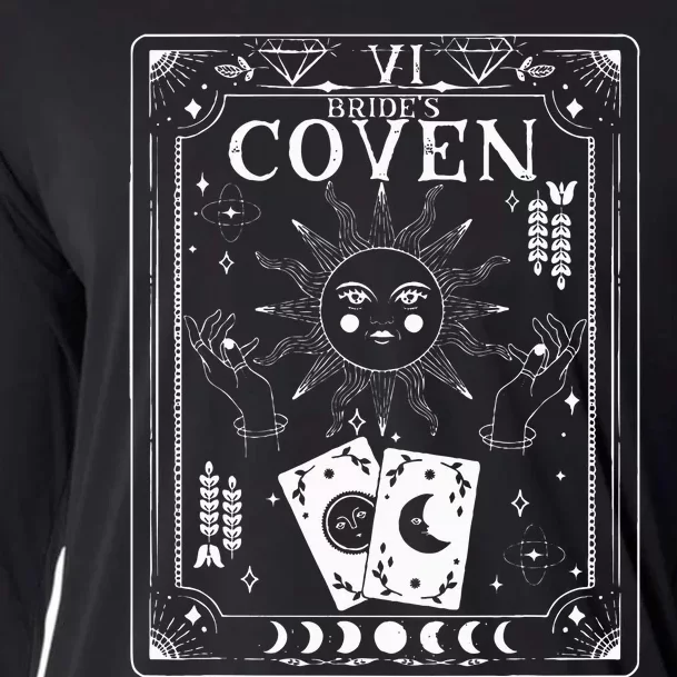 Gothic Witchy Coven Tarot Celestial Bachelorette Matching Cooling Performance Long Sleeve Crew