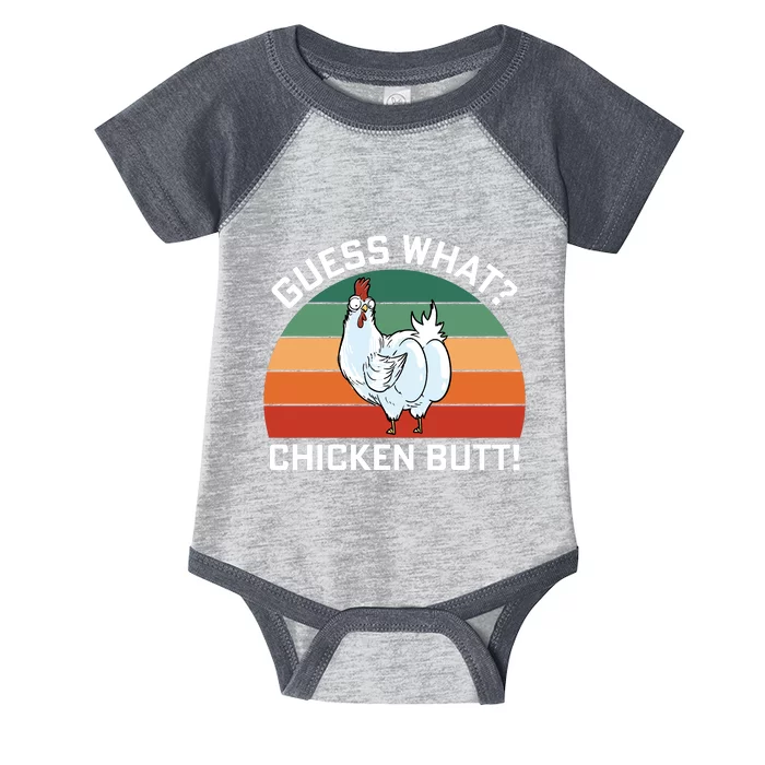 Guess What? Chicken Butt Funny Infant Baby Jersey Bodysuit