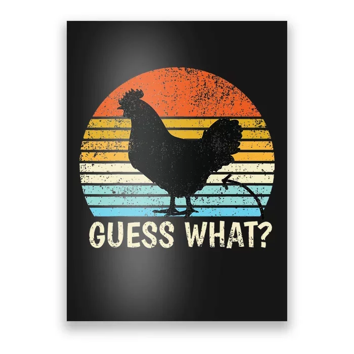 Guess What Chicken Butt! Farm Joke Funny Chickens Lover Poster