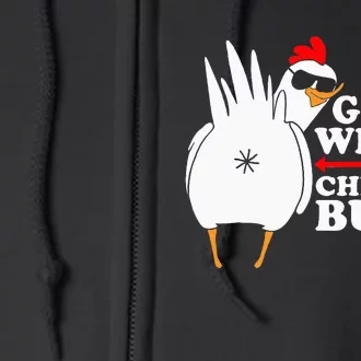 Guess What Chicken Butt! Funny Full Zip Hoodie