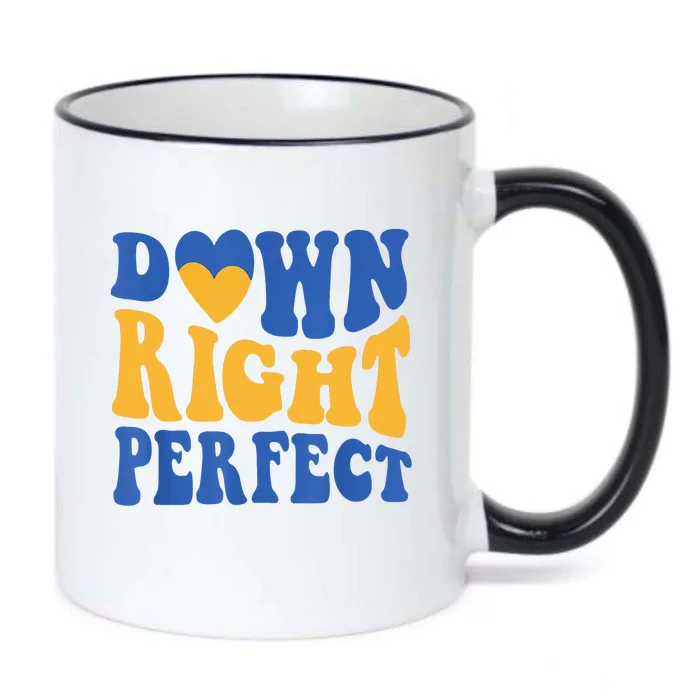 Groovy World Down Syndrome Day Awareness Down Right Perfect Black Color Changing Mug