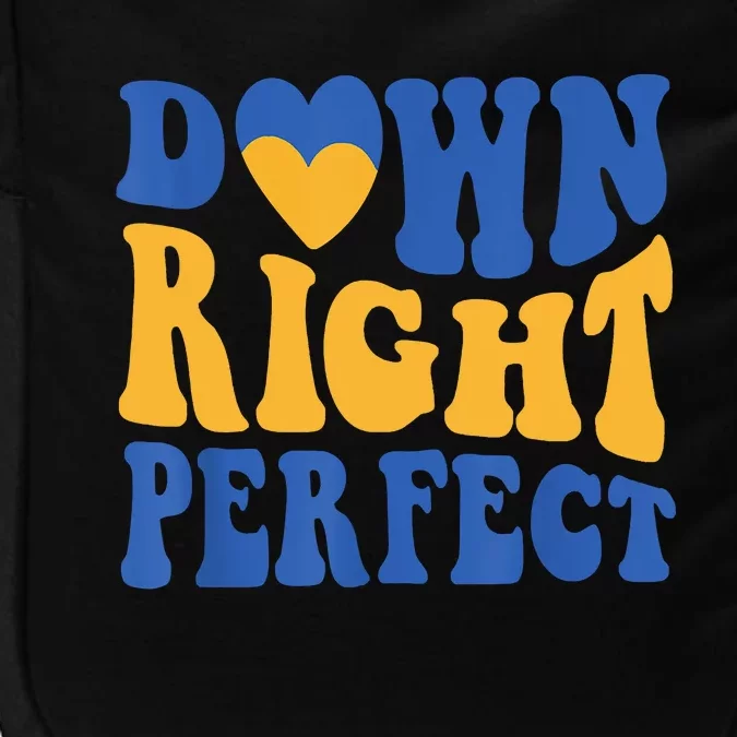 Groovy World Down Syndrome Day Awareness Down Right Perfect Impact Tech Backpack