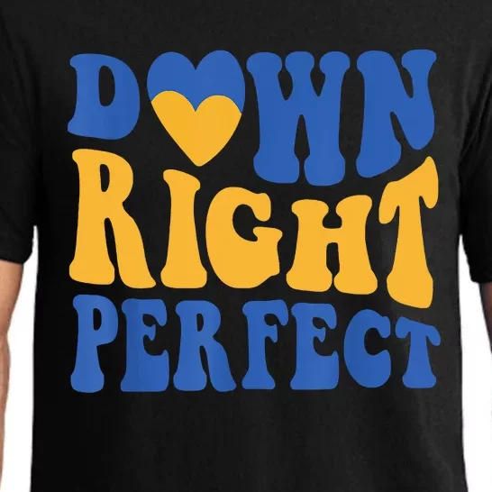 Groovy World Down Syndrome Day Awareness Down Right Perfect Pajama Set