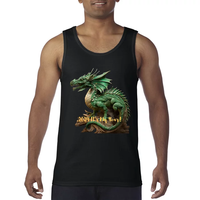 Green Wooden Dragon 2024 ItS My Year Tank Top