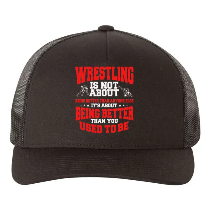 Great Wrestling Design Wrestler Saying Apparel Yupoong Adult 5-Panel Trucker Hat