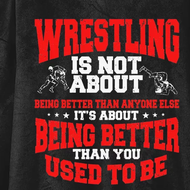 Great Wrestling Design Wrestler Saying Apparel Hooded Wearable Blanket