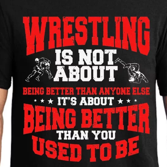 Great Wrestling Design Wrestler Saying Apparel Pajama Set