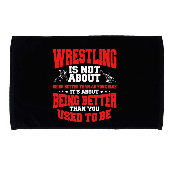 Great Wrestling Design Wrestler Saying Apparel Microfiber Hand Towel