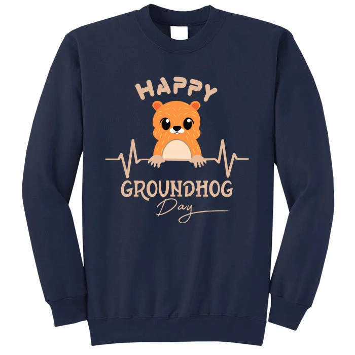 Groundhog Whisperer Day Happy Woodchuck Groundhog Day Tall Sweatshirt