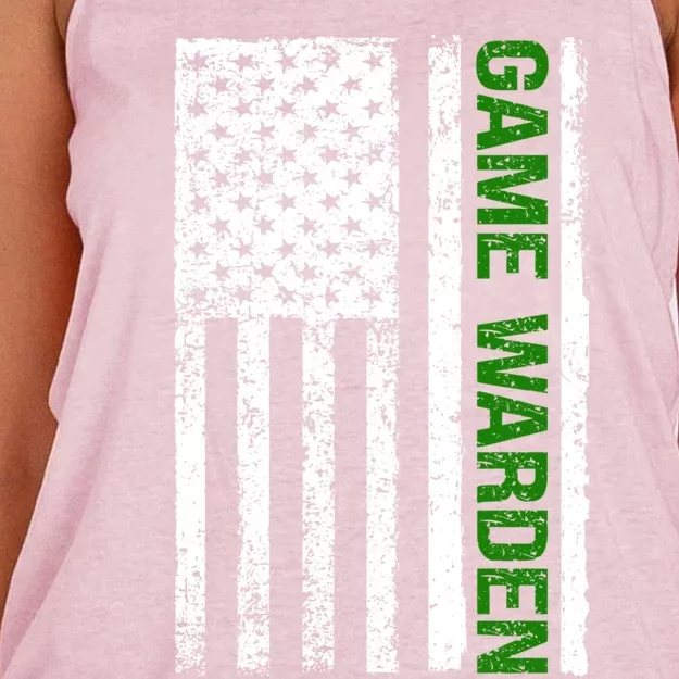 Game Warden Design Wildlife Officer Control Agent Ager Cool Gift Women's Knotted Racerback Tank