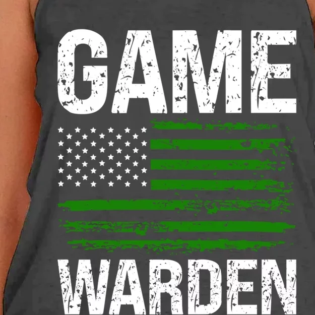 Game Warden Design Wildlife Officer Control Agent Ager Gift Women's Knotted Racerback Tank