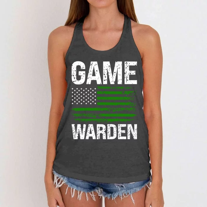 Game Warden Design Wildlife Officer Control Agent Ager Gift Women's Knotted Racerback Tank