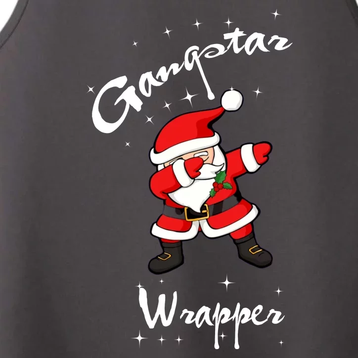 Gangstar Wrapper Dabbing Santa Christmas Performance Tank