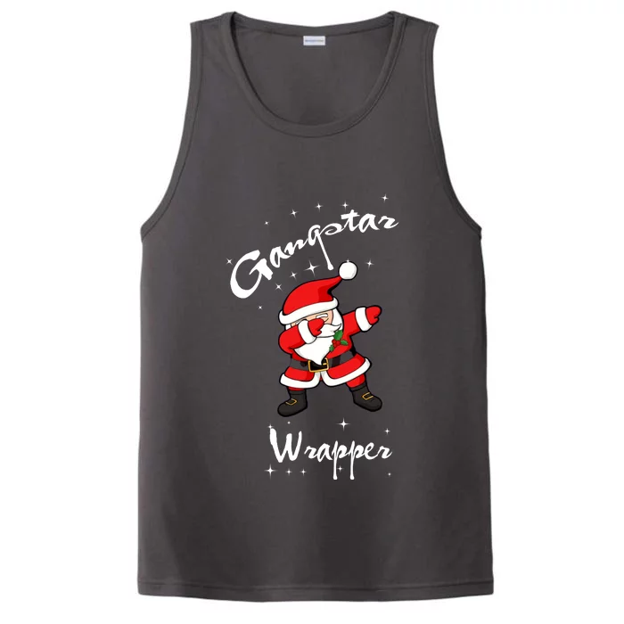 Gangstar Wrapper Dabbing Santa Christmas Performance Tank