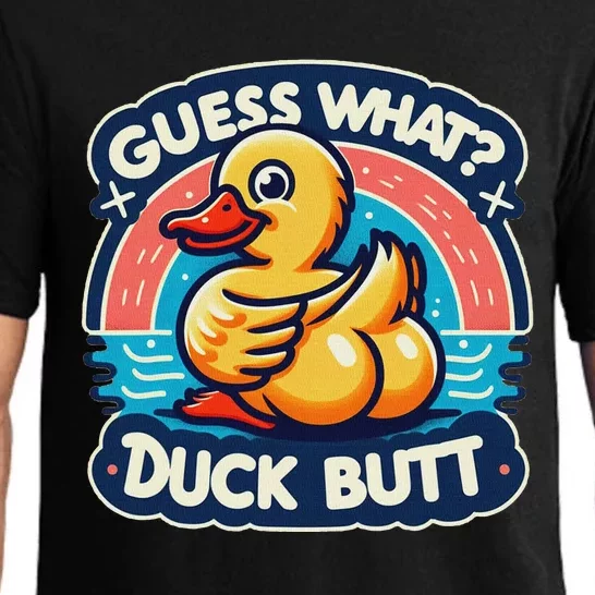 Guess What Duck Butt Funny Duck Pajama Set