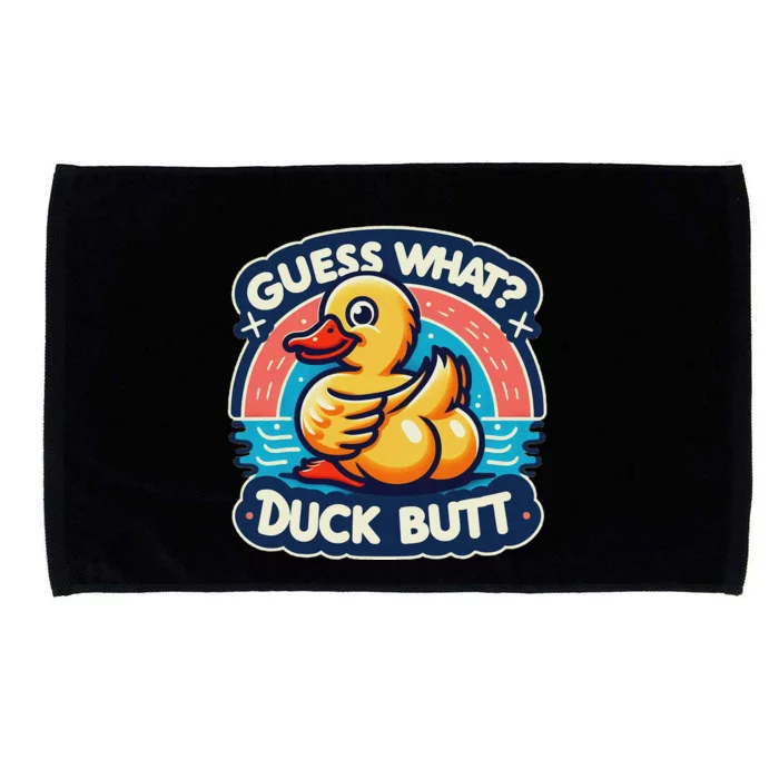 Guess What Duck Butt Funny Duck Microfiber Hand Towel