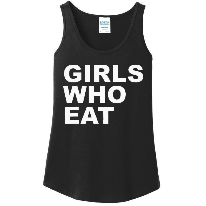 Girls Who Eat Funny For Girls Ladies Essential Tank