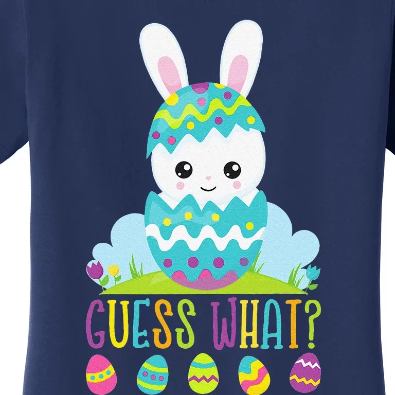 Guess What Easter Egg Bunny Pregnancy Announcement Women's T-Shirt