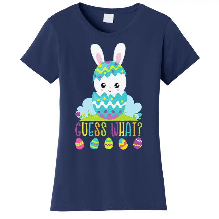 Guess What Easter Egg Bunny Pregnancy Announcement Women's T-Shirt