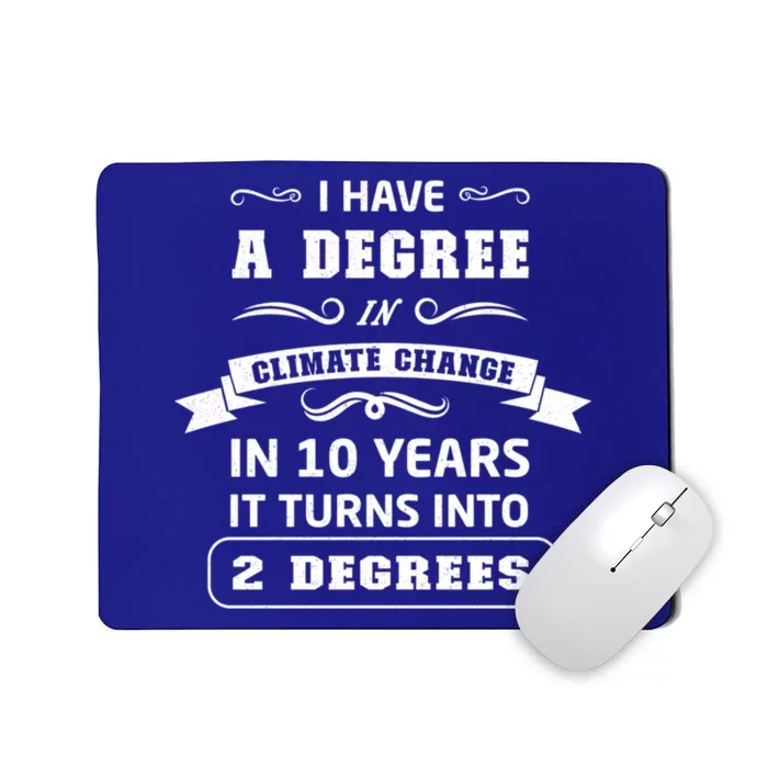 Global Warming Earth Day Green Energy Planet Degrees Funny Gift Mousepad