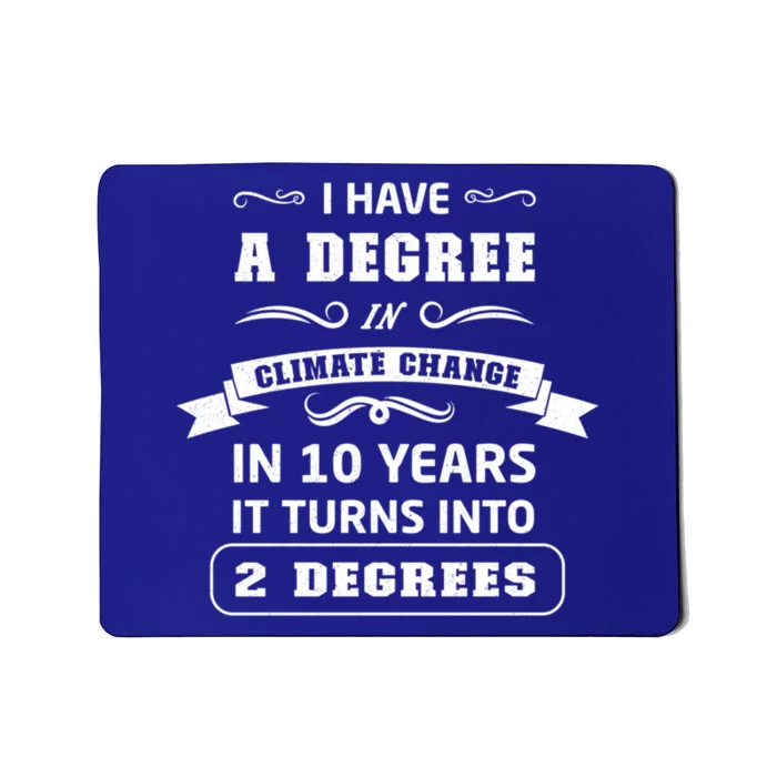 Global Warming Earth Day Green Energy Planet Degrees Funny Gift Mousepad