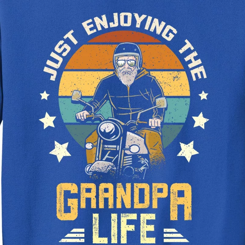 Grandpa With Funny Grandpa And Biker Grandpa With Motorcycle Gift Sweatshirt