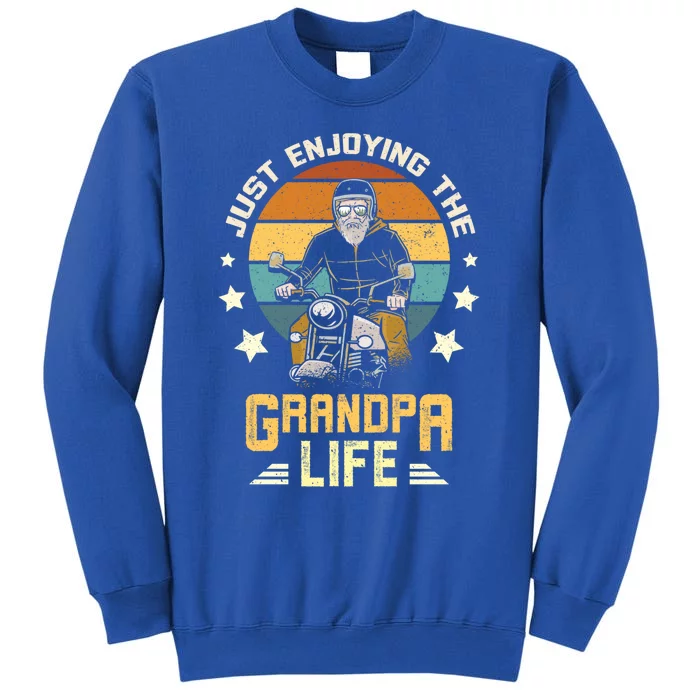 Grandpa With Funny Grandpa And Biker Grandpa With Motorcycle Gift Sweatshirt