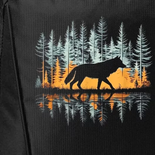 Graphic Wolf Forest Nature Wildlife Outdoor City Backpack