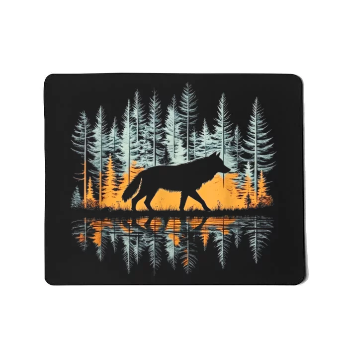 Graphic Wolf Forest Nature Wildlife Outdoor Mousepad