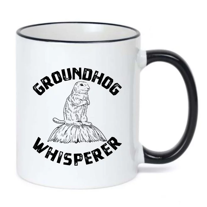 Groundhog Whisperer Funny Woodchuck Groundhog Day Black Color Changing Mug