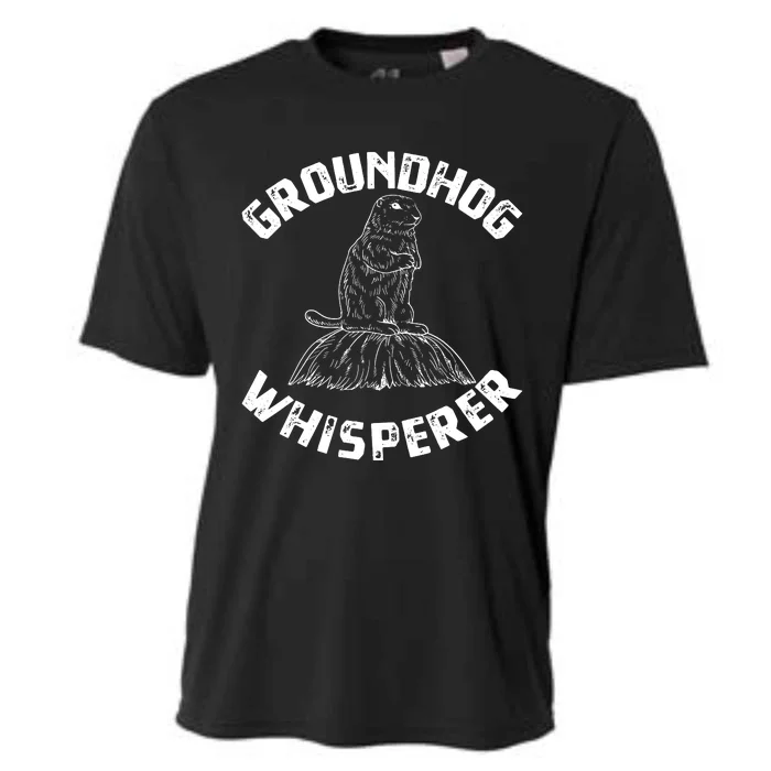 Groundhog Whisperer Funny Woodchuck Groundhog Day Cooling Performance Crew T-Shirt