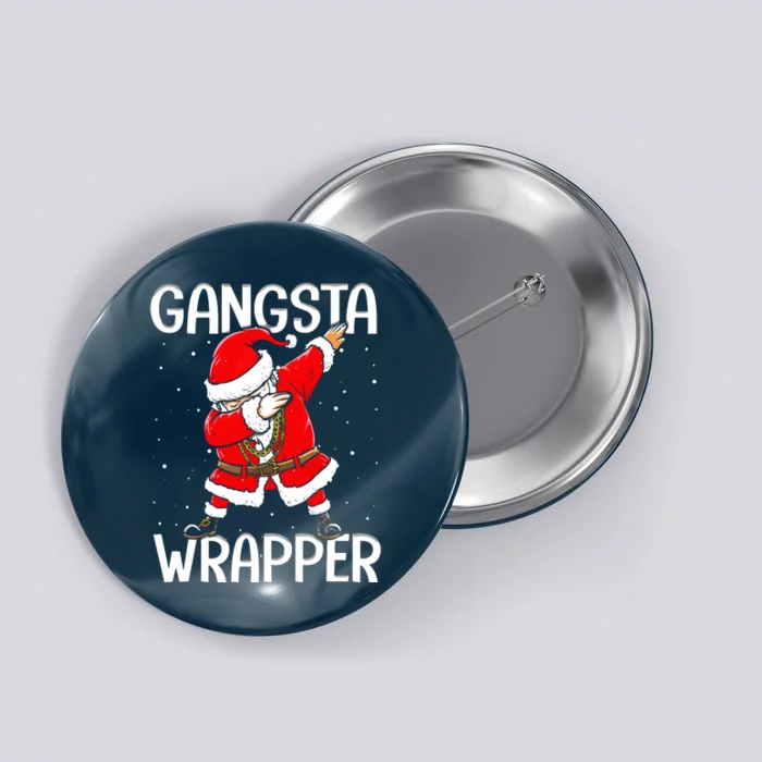 Gangsta Wrapper Funny Dabbing Santa Christmas Button