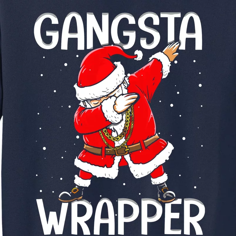 Gangsta Wrapper Funny Dabbing Santa Christmas Tall Sweatshirt