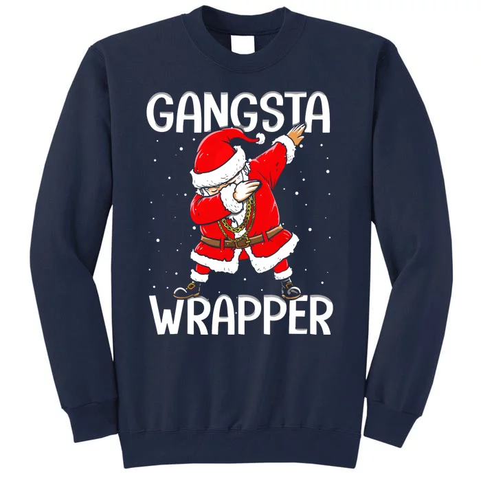 Gangsta Wrapper Funny Dabbing Santa Christmas Tall Sweatshirt