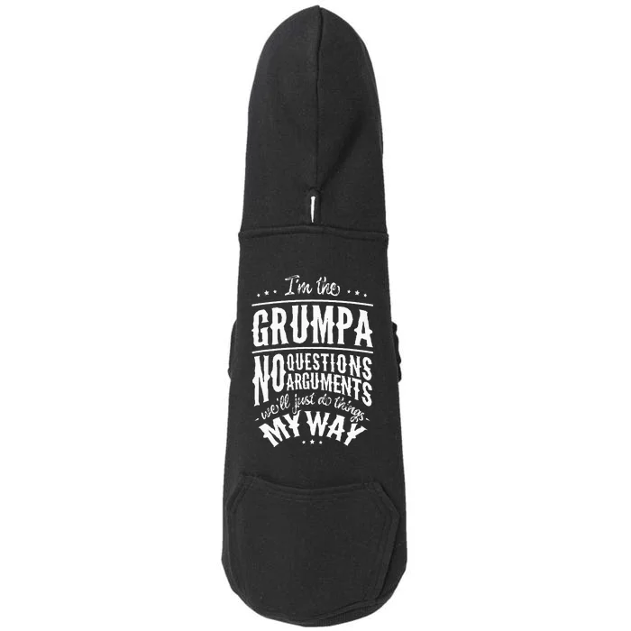 Grumpa Way Funny Grandpa Fathers Day Men Doggie 3-End Fleece Hoodie