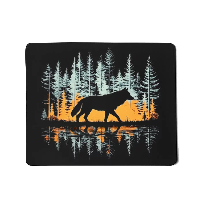 Graphic Wolf Forest Nature Wildlife Outdoor Mousepad