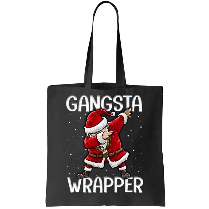 Gangsta Wrapper Funny Dabbing Santa Christmas Shirt Men Kids Sweatshirt Tote Bag