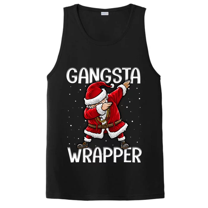 Gangsta Wrapper Funny Dabbing Santa Christmas Shirt Men Kids Sweatshirt Performance Tank