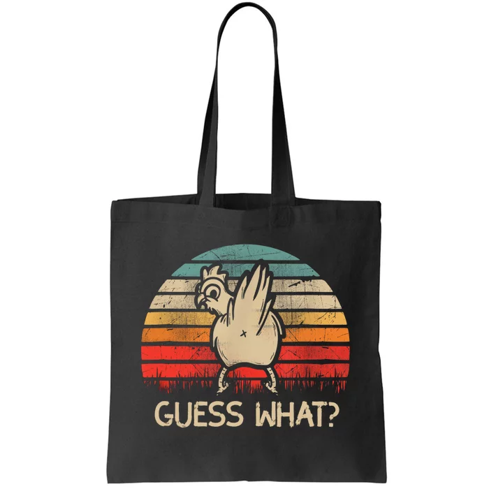 Guess What Funny Chicken Butt Vintage Tote Bag