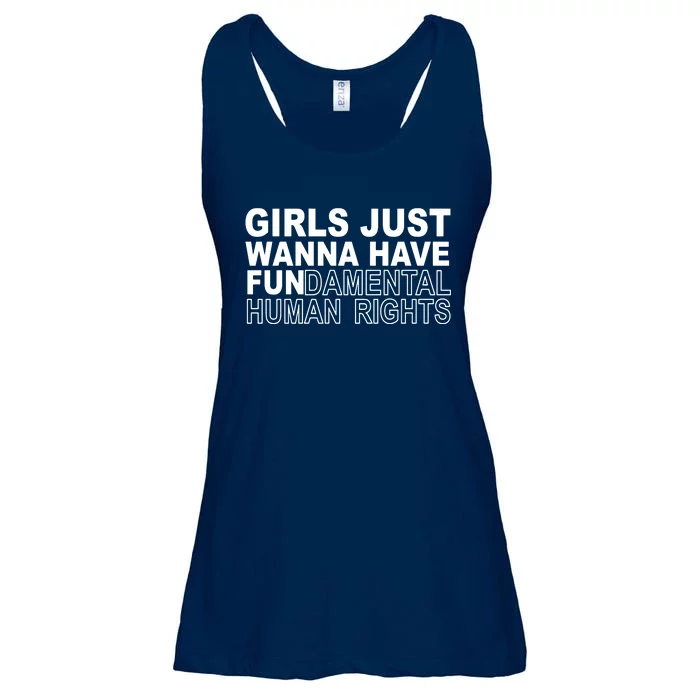 Girl Want Fundamental Human Rights Ladies Essential Flowy Tank