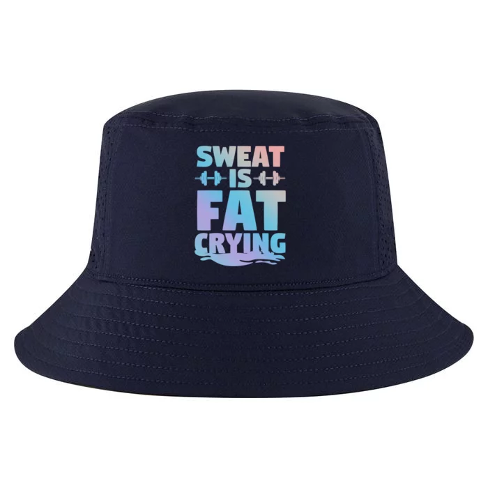 Gym Workout Fitness Exercise Coach Sweat Is Fat Crying Funny Gift Cool Comfort Performance Bucket Hat