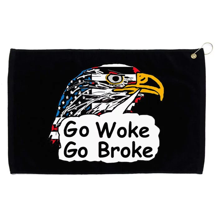 Go Woke Go Broke Grommeted Golf Towel