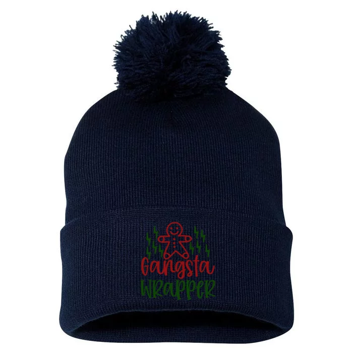 Gangsta Wrapper Pom Pom 12in Knit Beanie