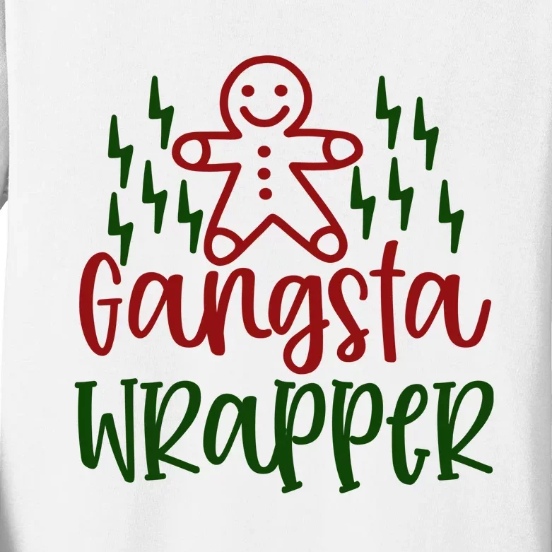 Gangsta Wrapper Kids Long Sleeve Shirt