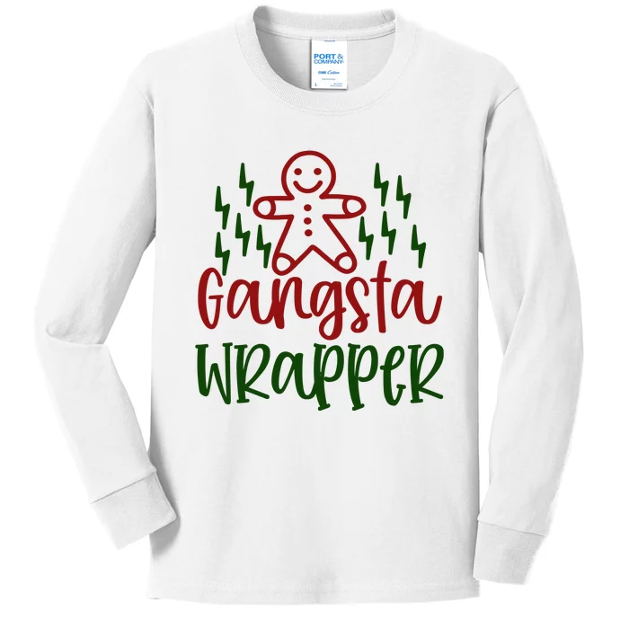 Gangsta Wrapper Kids Long Sleeve Shirt