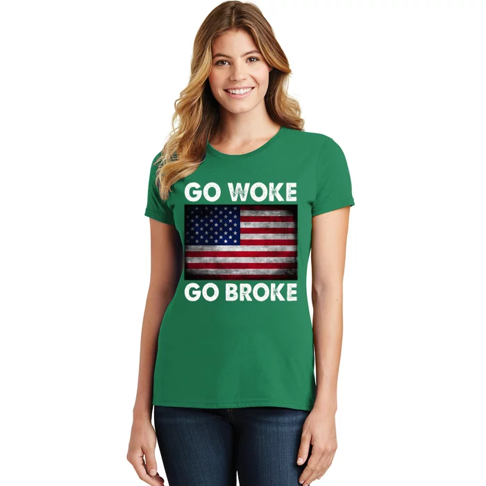 Go Woke Go Broke Women's T-Shirt