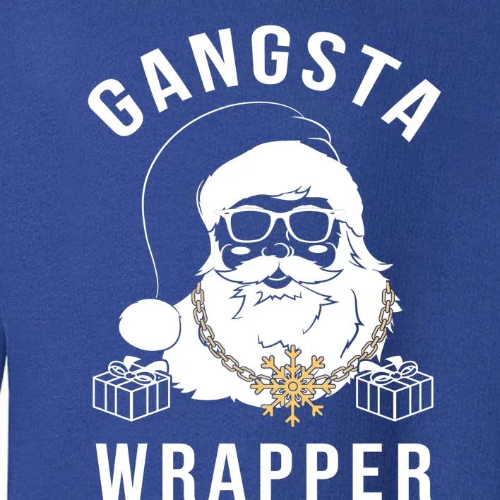 Gangsta Wrapper Gangster Santa Funny Christmas Gift Toddler Sweatshirt